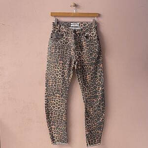 One x One Teaspoon Scallywags Brown/Black Leopard Print High Waist Jean NWT 26